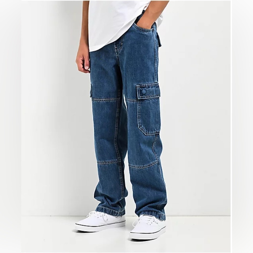 Empyre  Skate Blue Cargo Denim Jeans Size 34